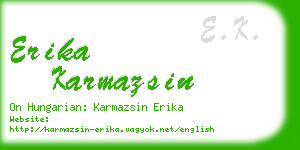 erika karmazsin business card